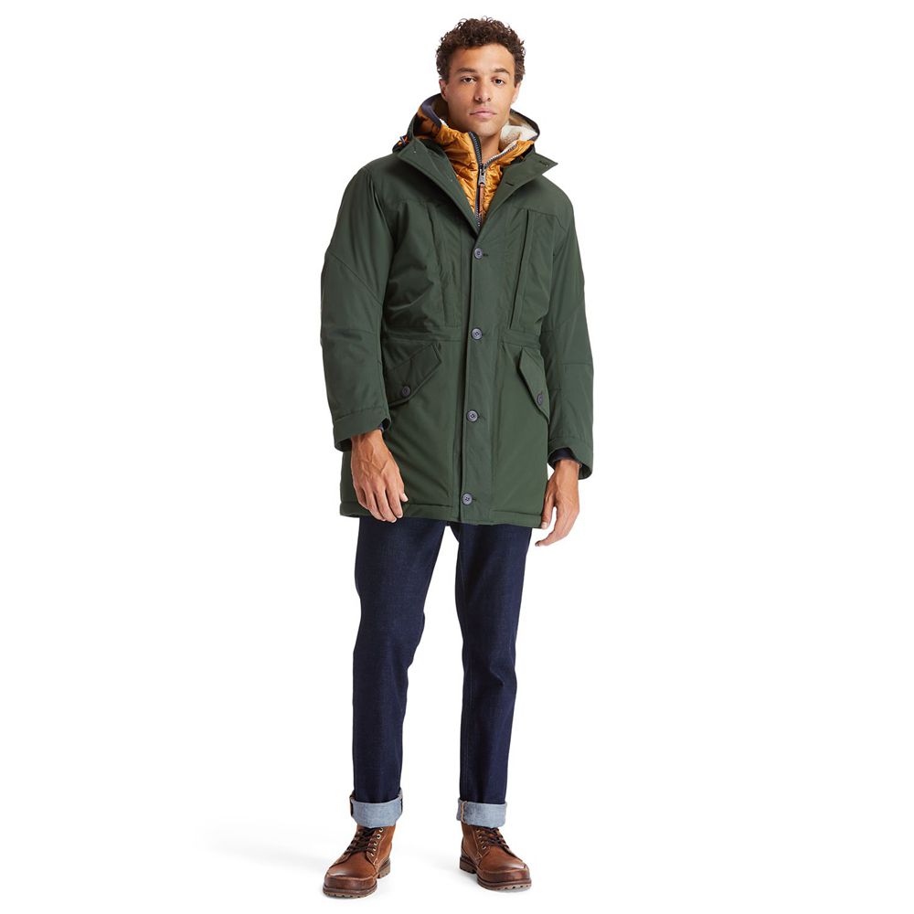 Geaca Timberland Barbati Verzi Inchis - Outdoor Heritage Ecoriginal Parka With Dryvent™ Technology -